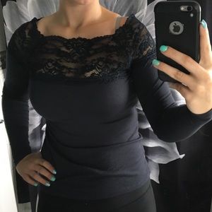 Dark Navy Long Sleeve Shirt H&M